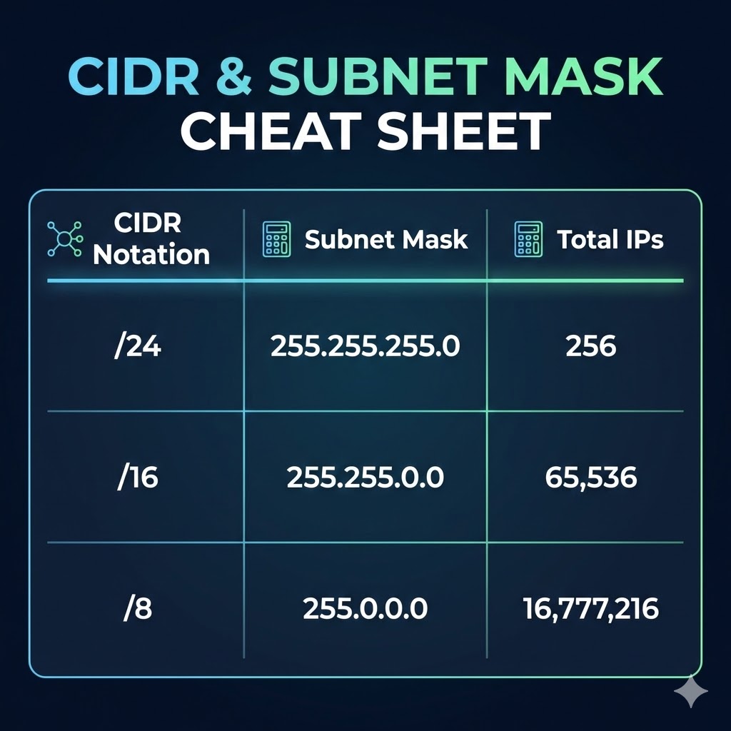 CIDR Notation Chart