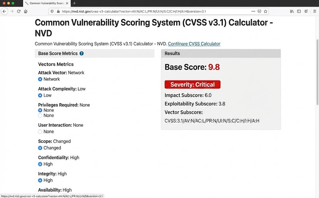 CVSS Score Calculator
