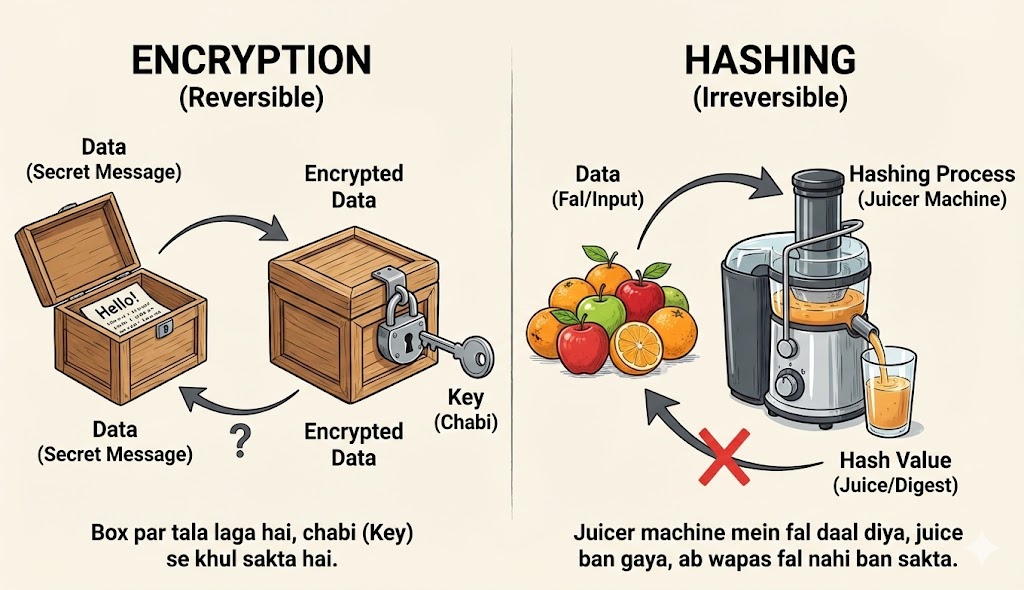 Hashing vs Encryption