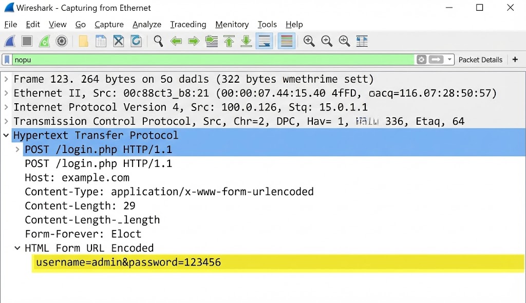 HTTP Cleartext Password Leak