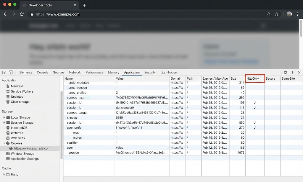 HttpOnly Flag in Browser