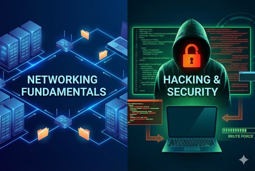 Networking vs Hacking Concept
