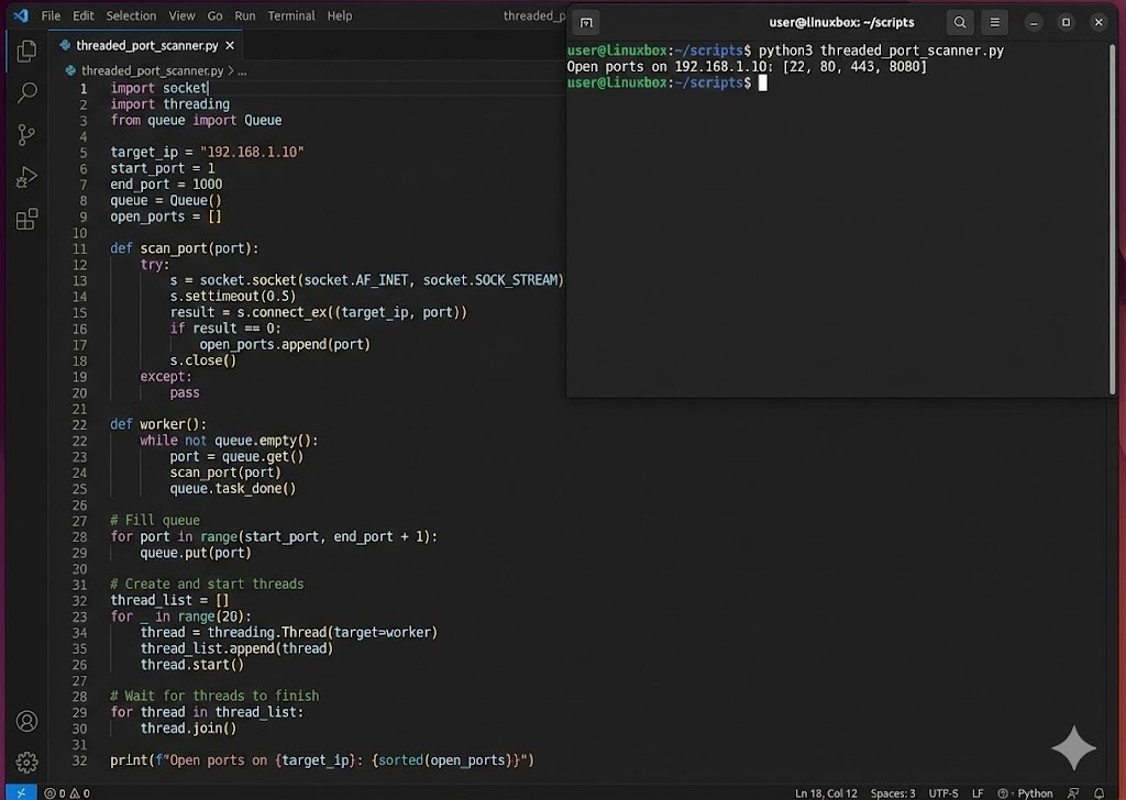 Python Port Scanner Code