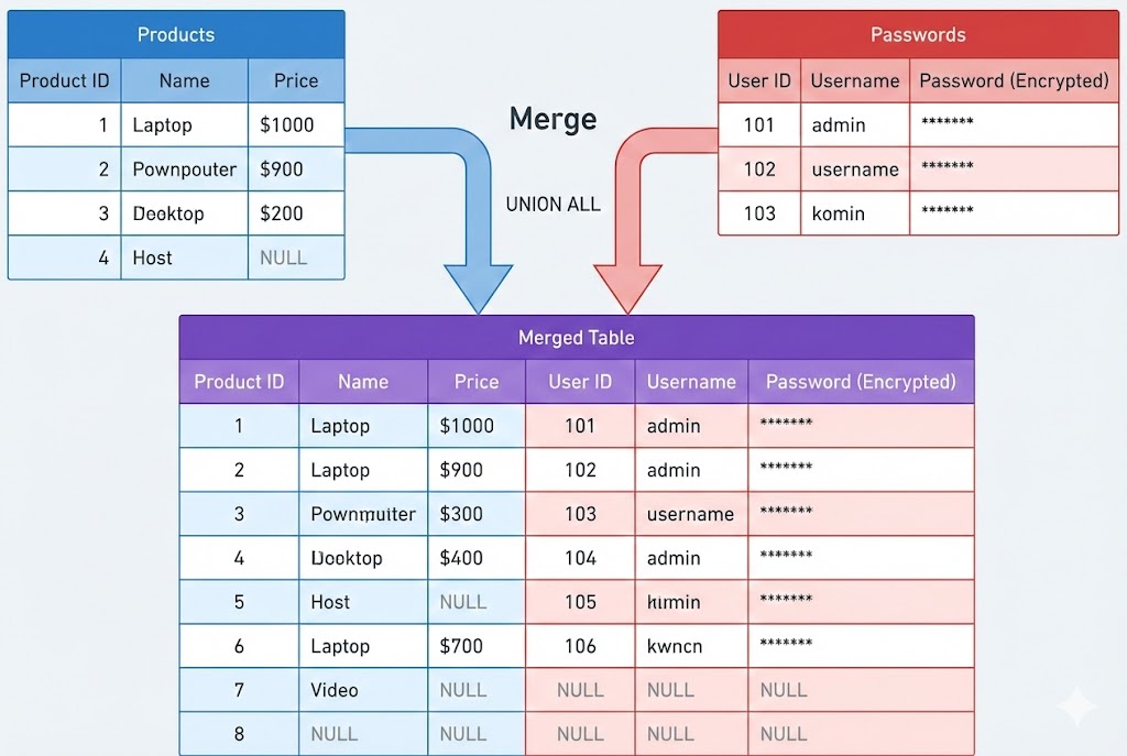 SQL UNION Operator Visual