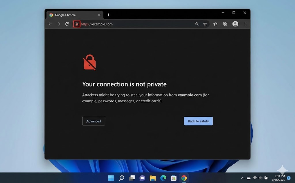 SSL Certificate Warning