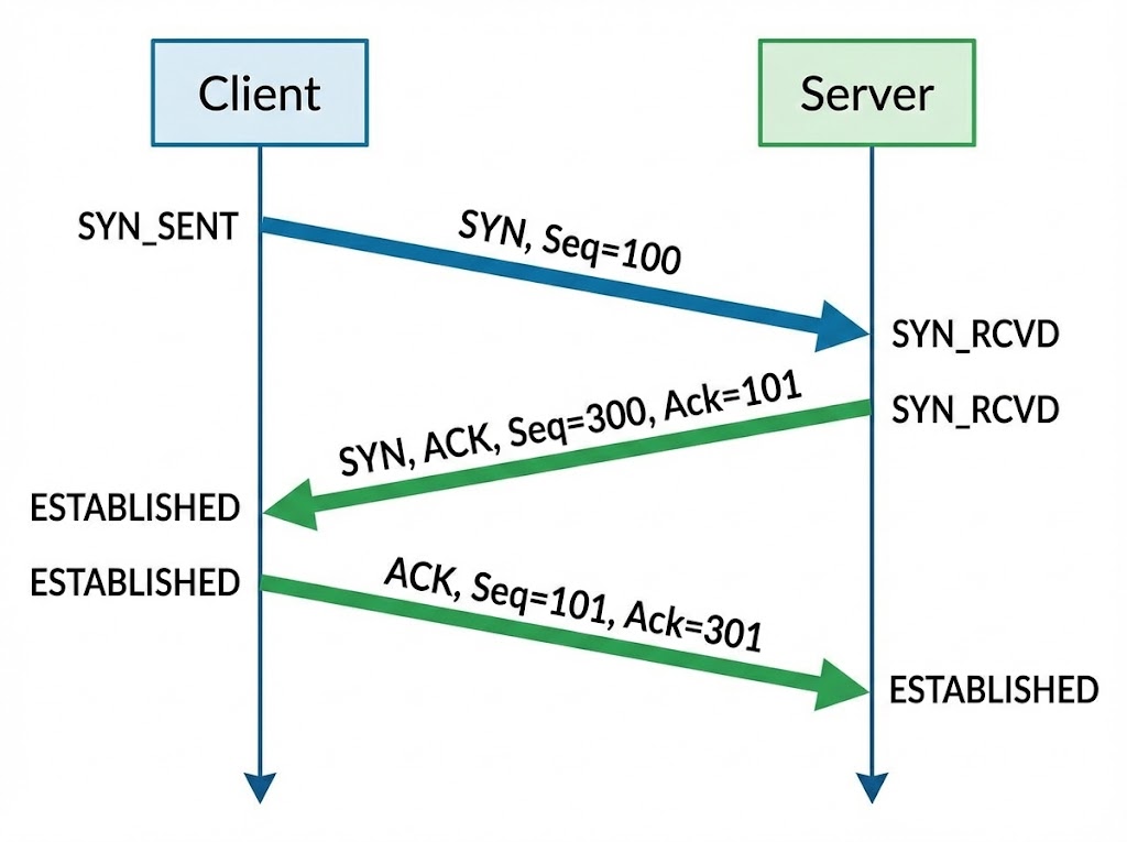 TCP 3-Way Handshake Diagram