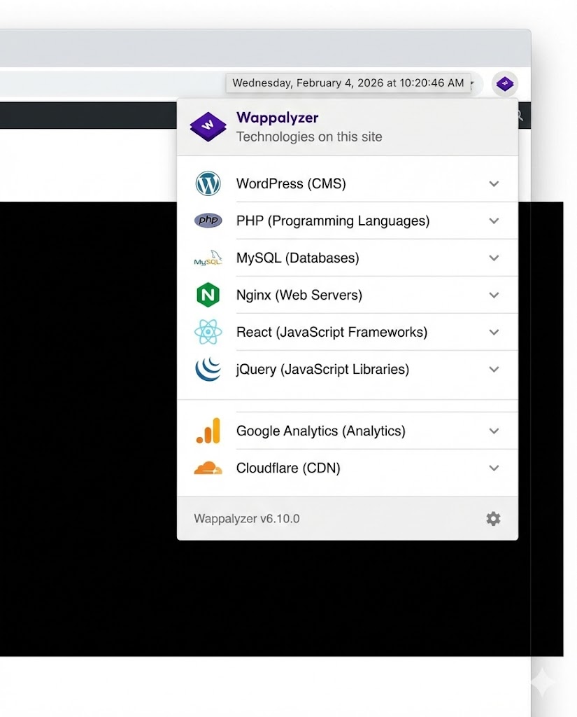 Wappalyzer Tech Detection