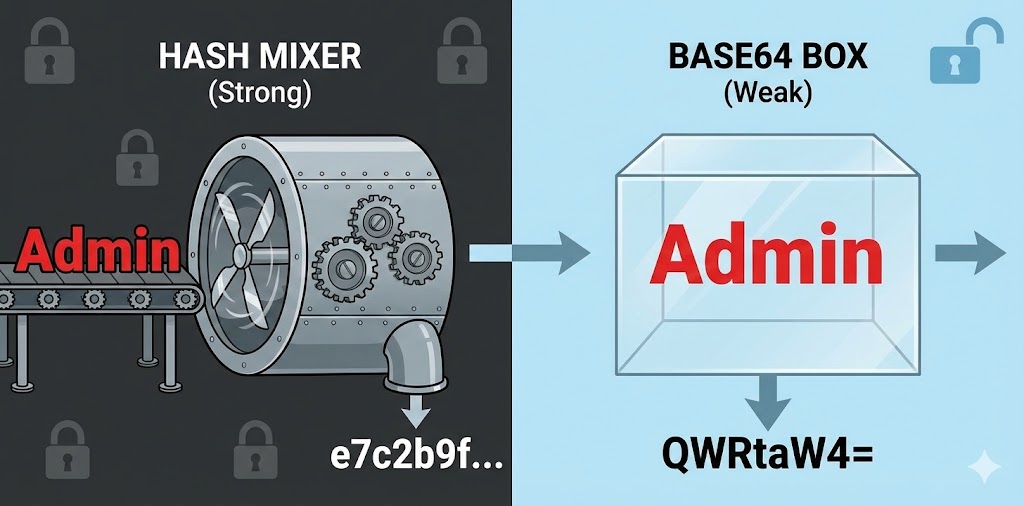 Hashing vs Encoding
